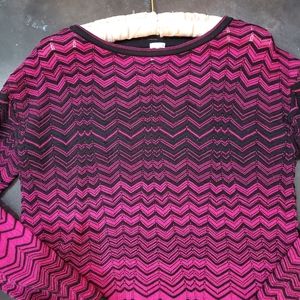 M Missoni oversized sweater, pink & black ombre brand zigzag, size 2, gorgeous!